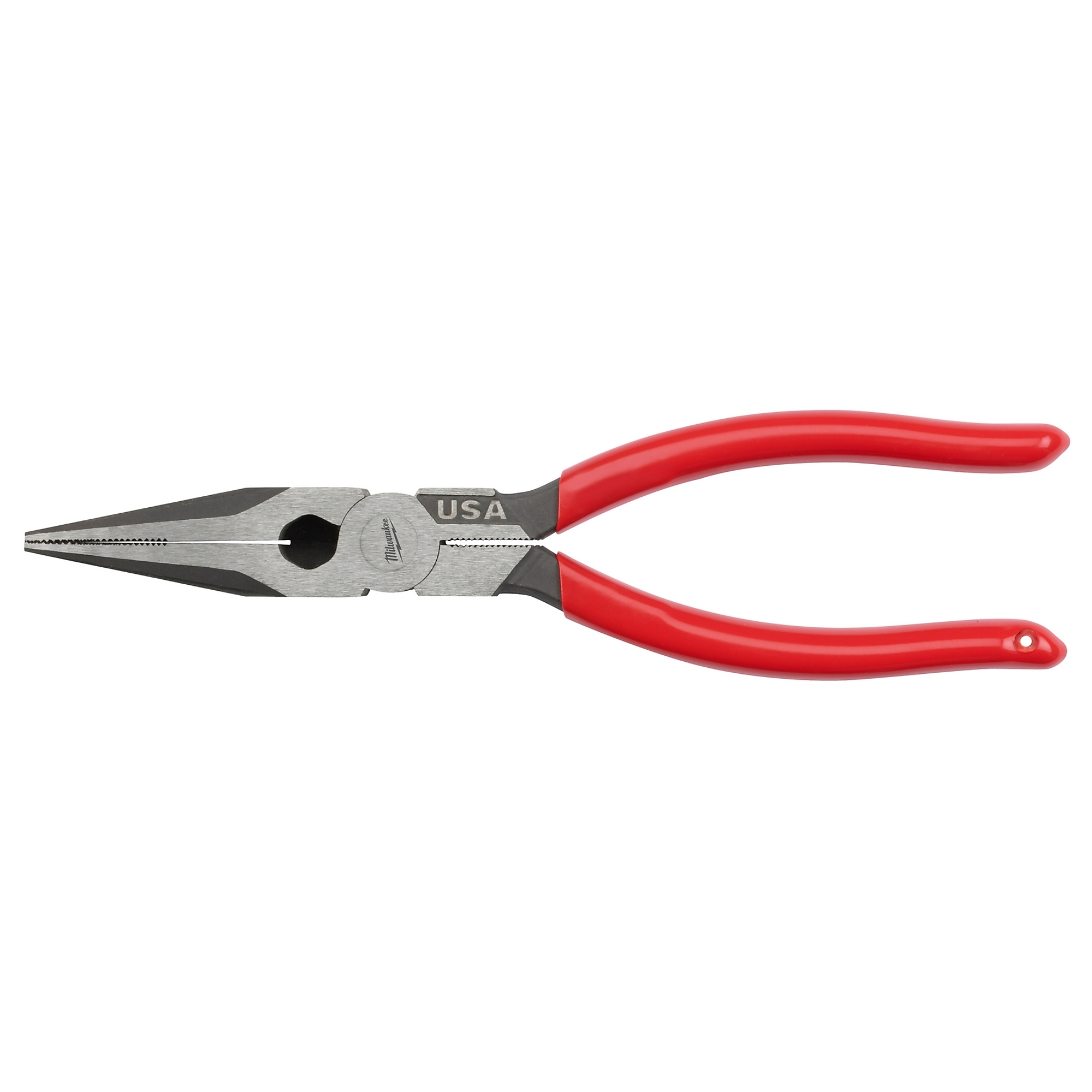 Milwaukee, 8in. Long Nose Dipped Grip Pliers USA, Pieces (qty.) 1, Material Steel, Model# MT505